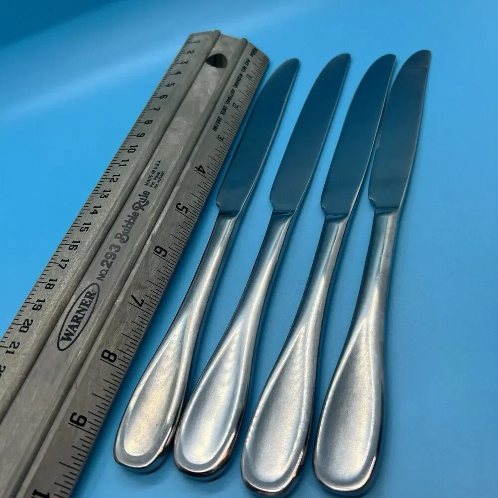 4 dinner knives knife Oneida Aptitude 90-212 Stainless Flatware silverware